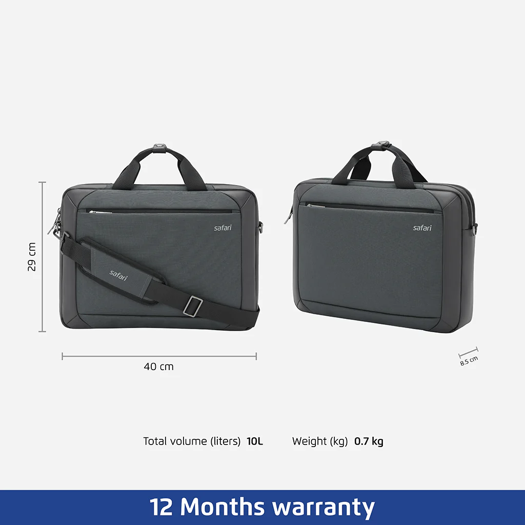 Safari Regal Messenger Bag with Dual compartments - Black - Image 5