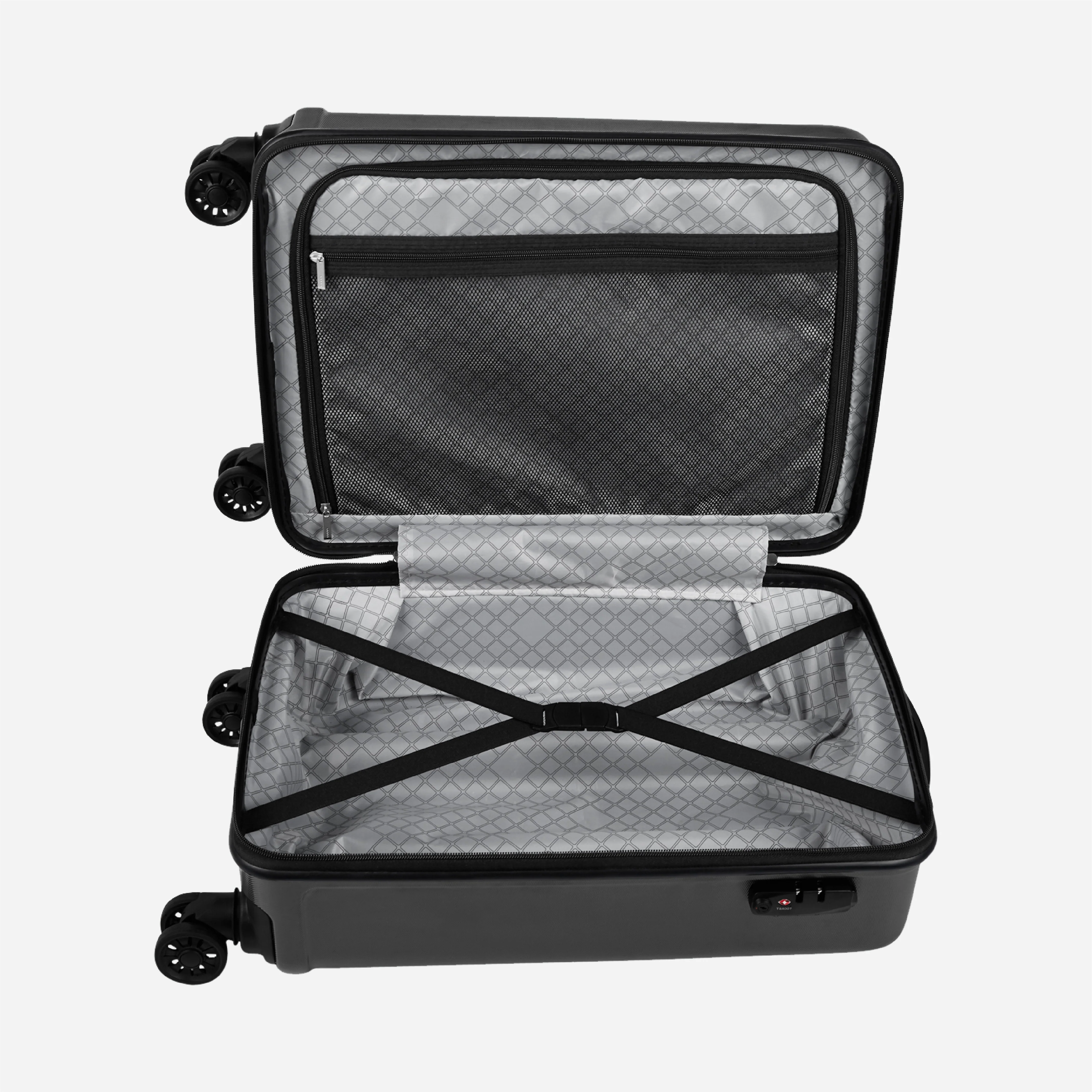 Safari Ryder Gun Metal Trolley Bag With TSA Lock and Dual Wheels - Image 10