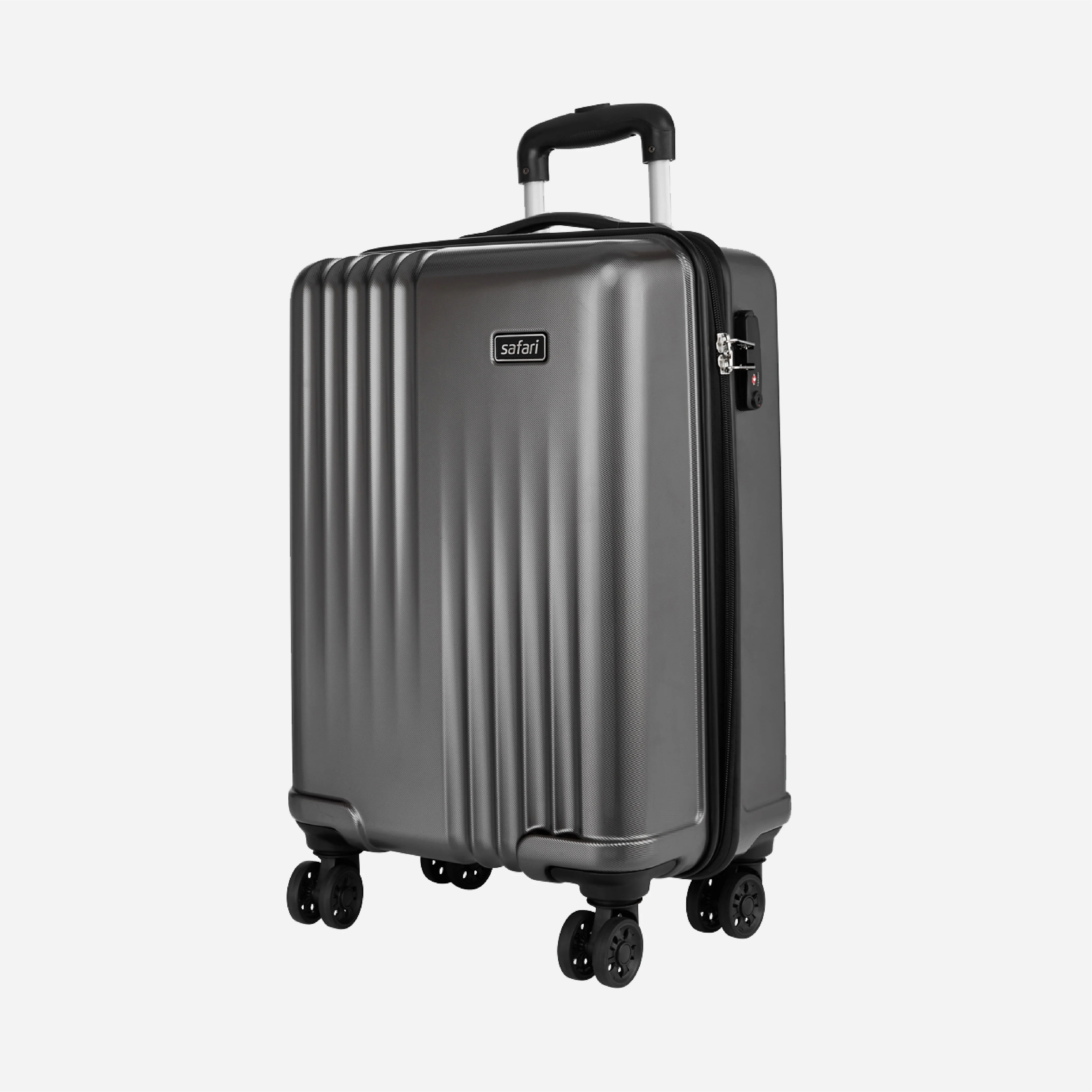 Safari Ryder Gun Metal Trolley Bag With TSA Lock and Dual Wheels - Image 25