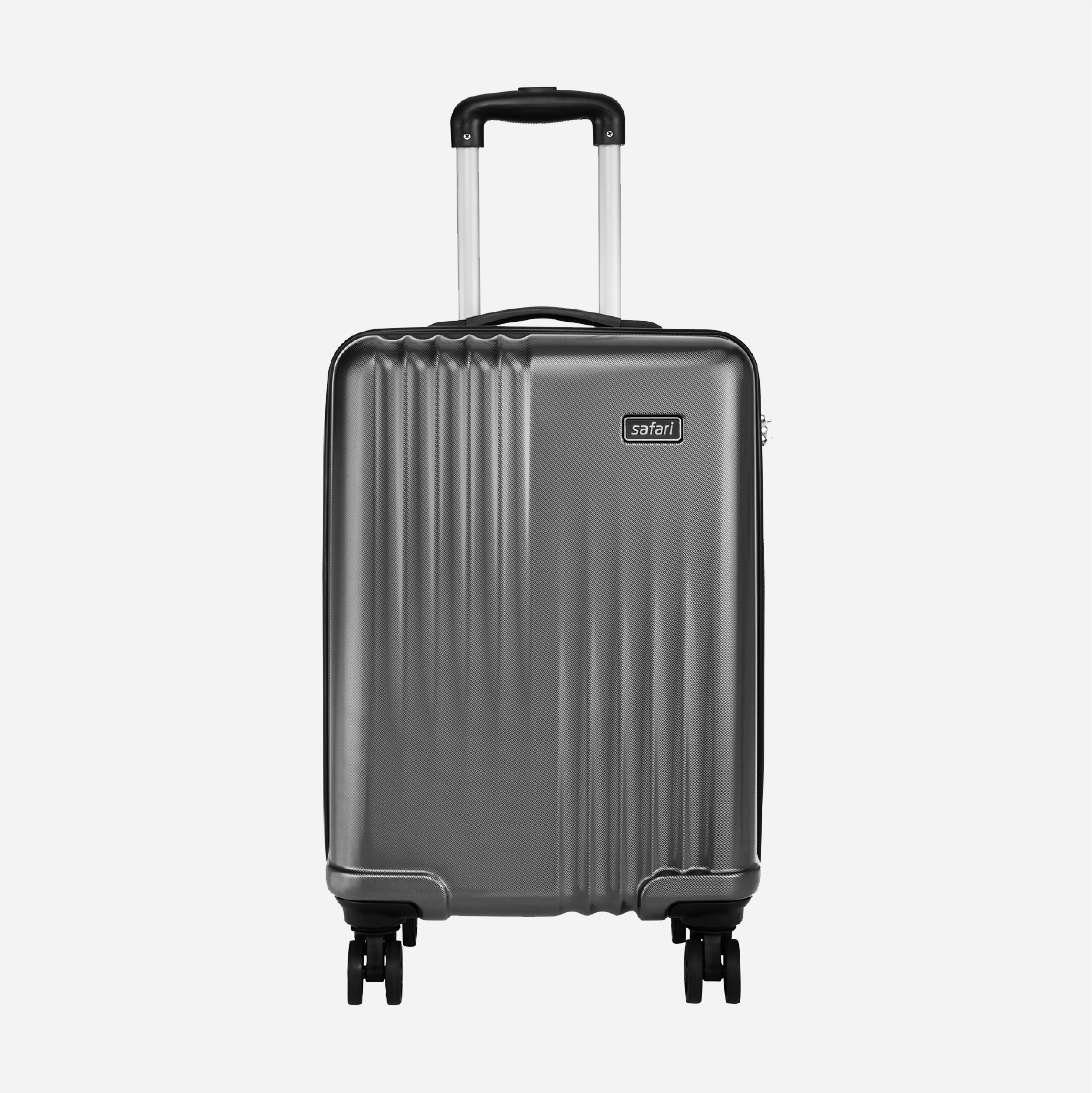 Safari Ryder Gun Metal Trolley Bag With TSA Lock and Dual Wheels - Image 7