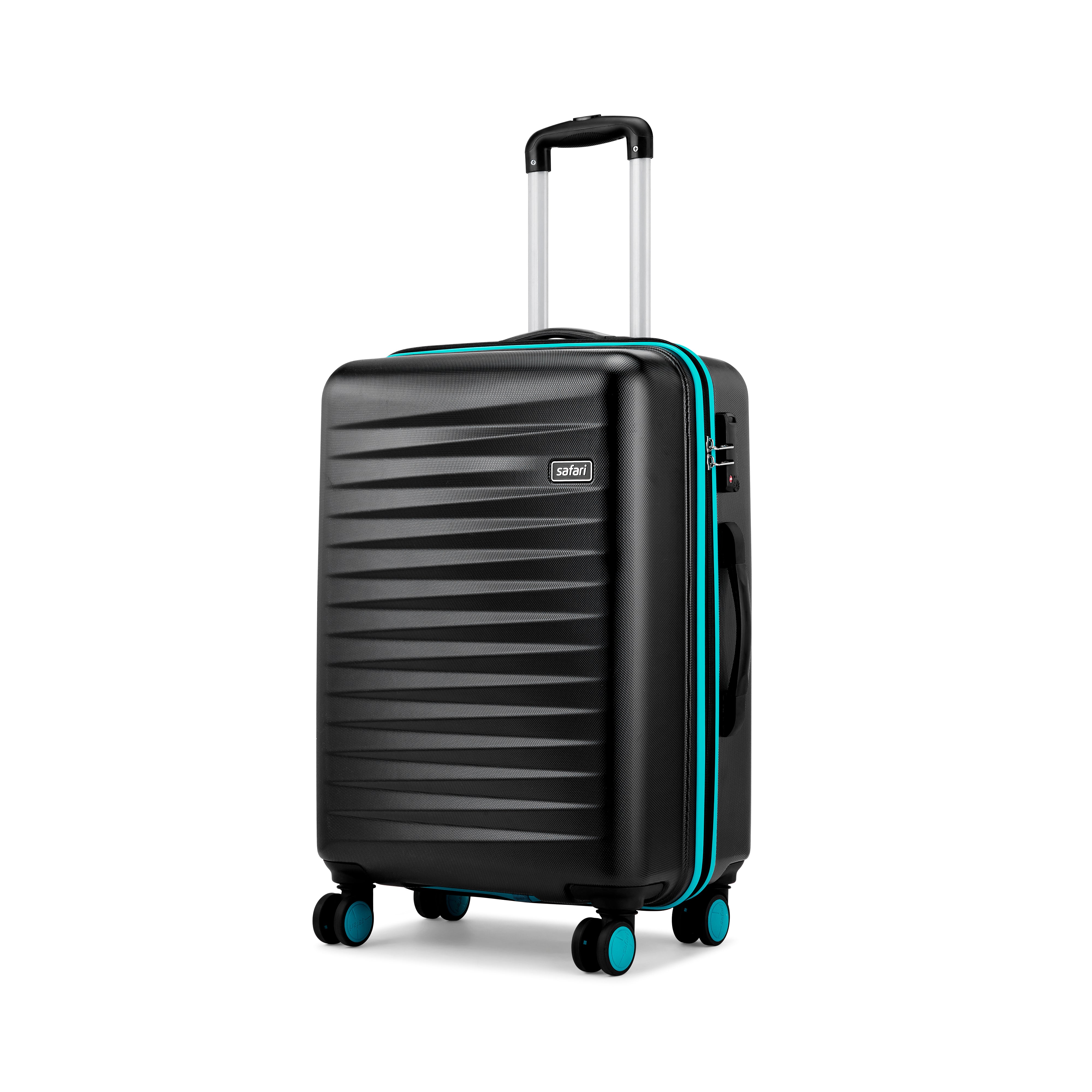 Safari Salute Thyme Green and Black Trolley Bag with TSA lock and Dual Wheels - Image 9