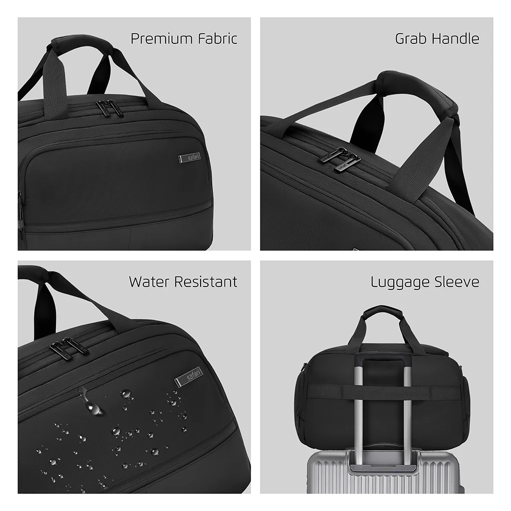 Safari Select Aria Duffle Bag Black with laptop compartment - Image 2