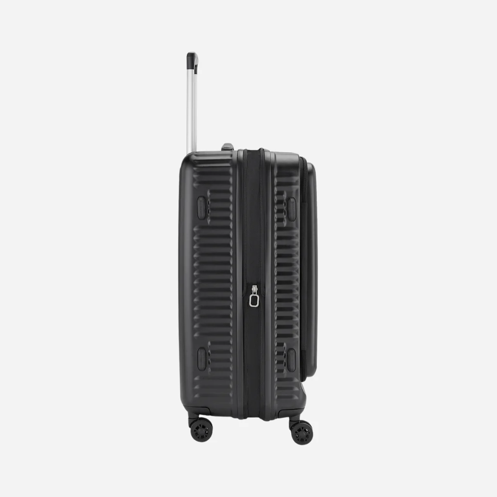 Safari Select Recoil Black Medium Front opening Trolley Bag with Expander, TSA Lock, Dual wheels and Anti-Theft Zipper - Image 9