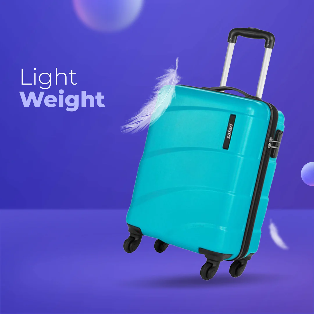 Safari Sway Set of 2 Cyan Trolley Bags with 360° Wheels - Image 7