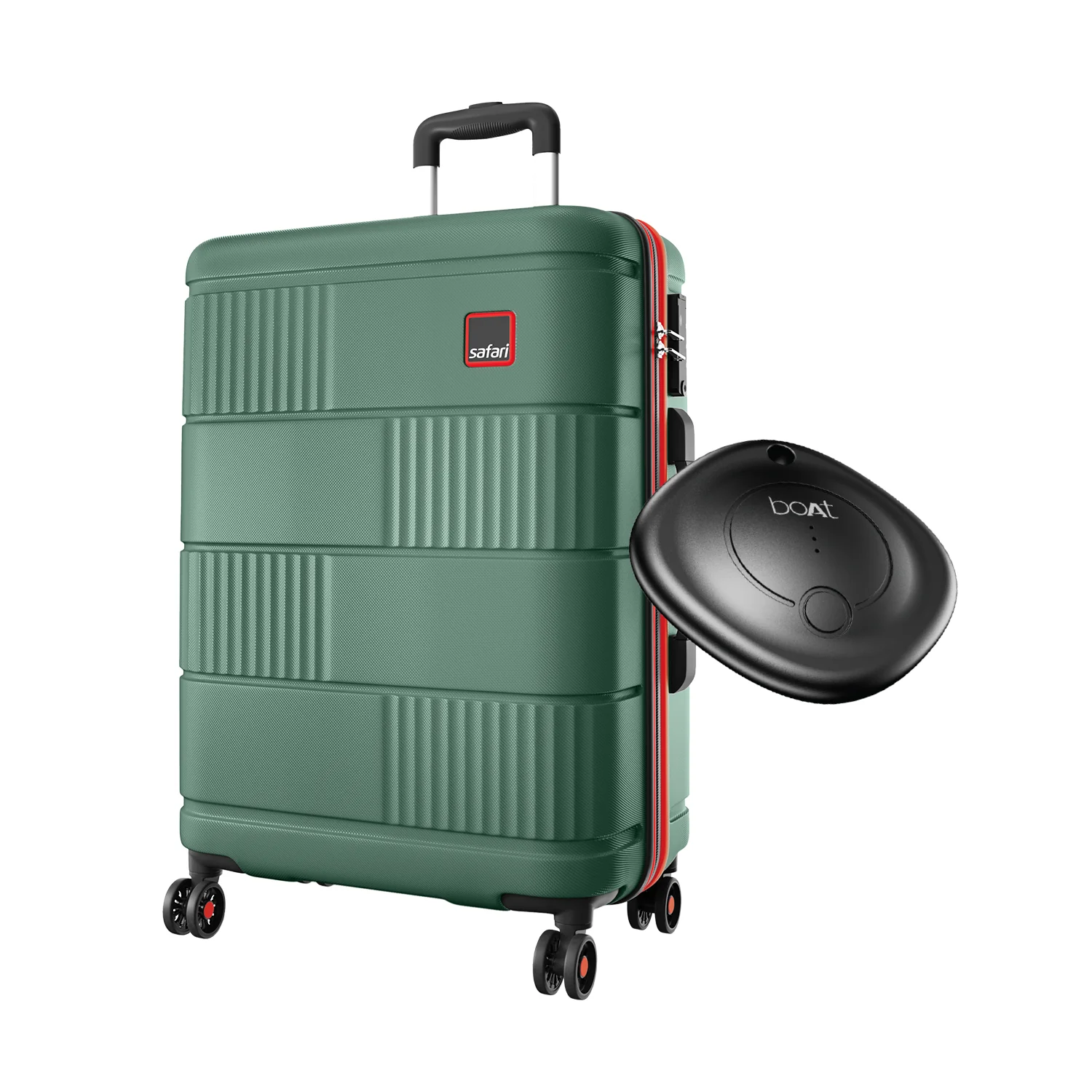 Safari Trackr GPS Enabled Dusk Green Trolley Bag with BoAt tag, TSA Lock, Dual wheels and Wet Pouch Organized Interior - Image 19