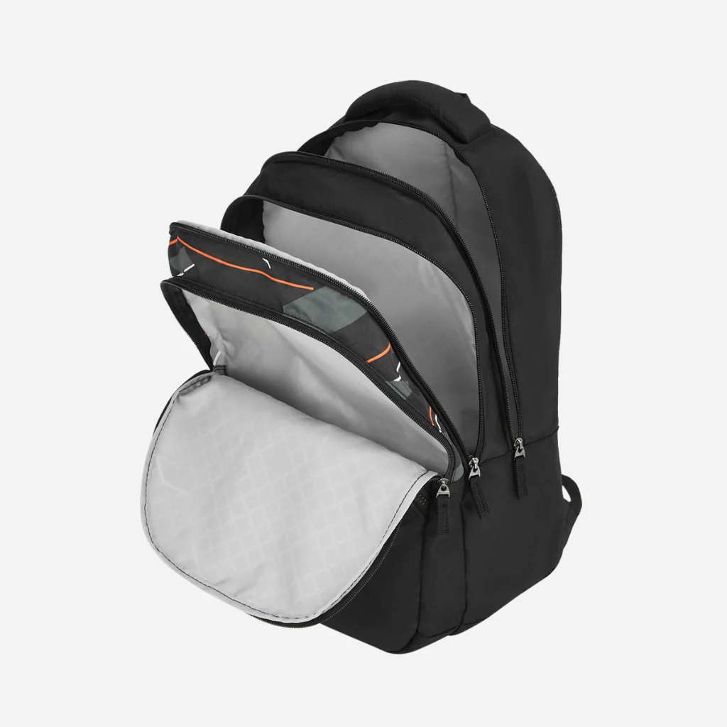 Safari Trio 11 37L Black School Backpack with Padded Back & Easy Access Pockets - Image 6
