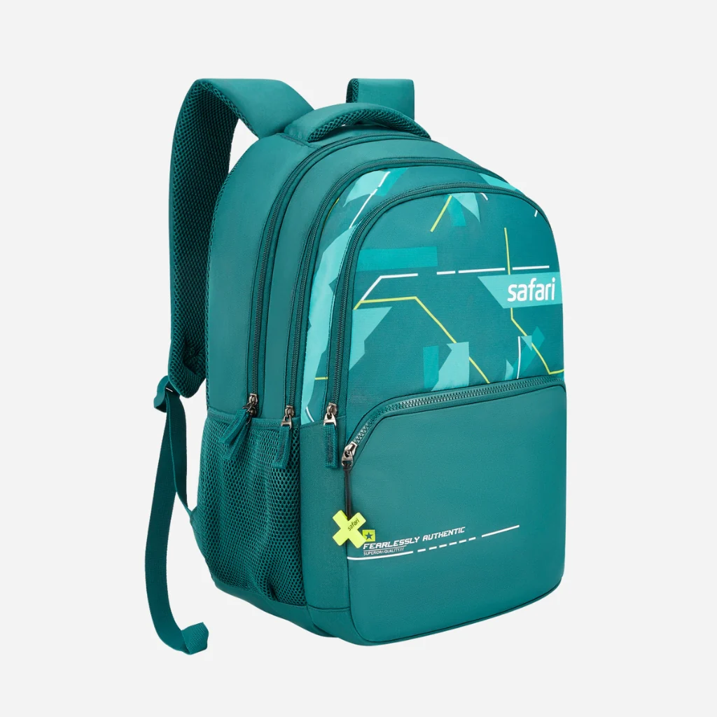 Safari Trio 11 37L Teal School Backpack with Padded Back & Easy Access Pockets - Image 3
