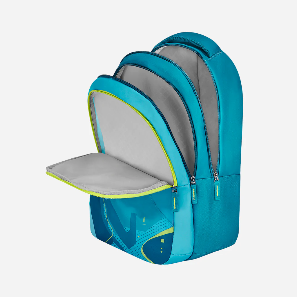 Safari Trio 13 37L Cyan School Backpack with Padded Back & Easy Access Pockets - Image 6