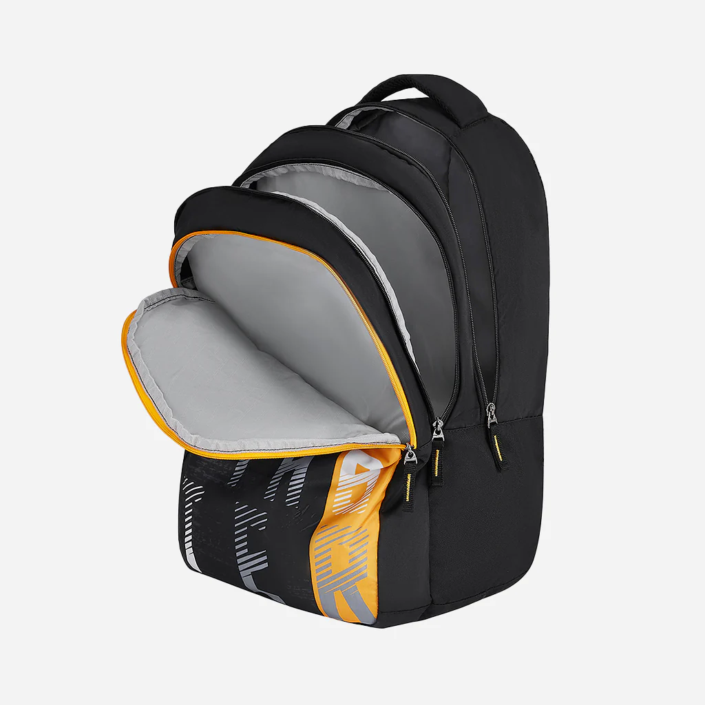Safari Trio 14 37L Black School Backpack with Padded Back & Easy Access Pockets - Image 6