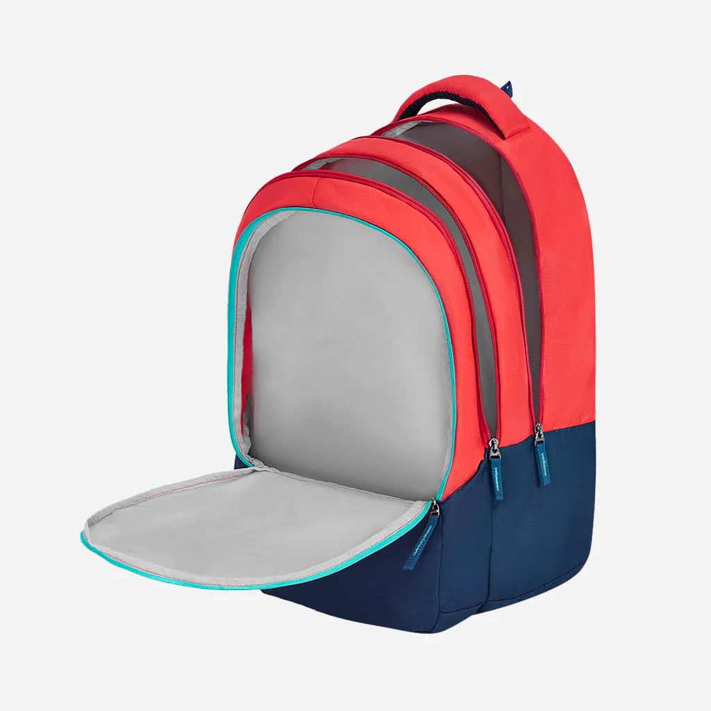 Safari Trio 15 37L Red School Backpack with Padded Back & Easy Access Pockets - Image 6