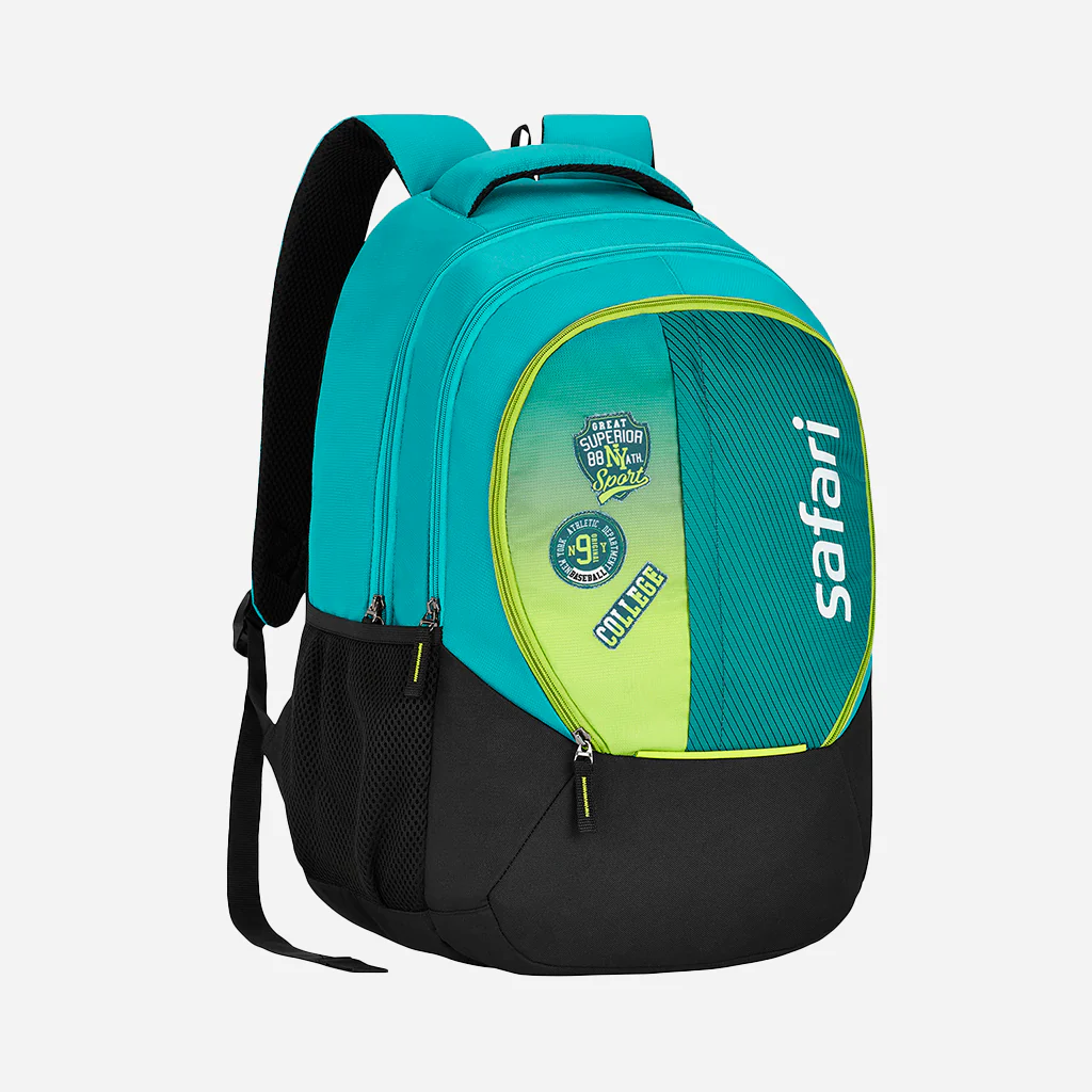 Safari Trio 15 37L Teal School Backpack with Padded Back & Easy Access Pockets - Image 3