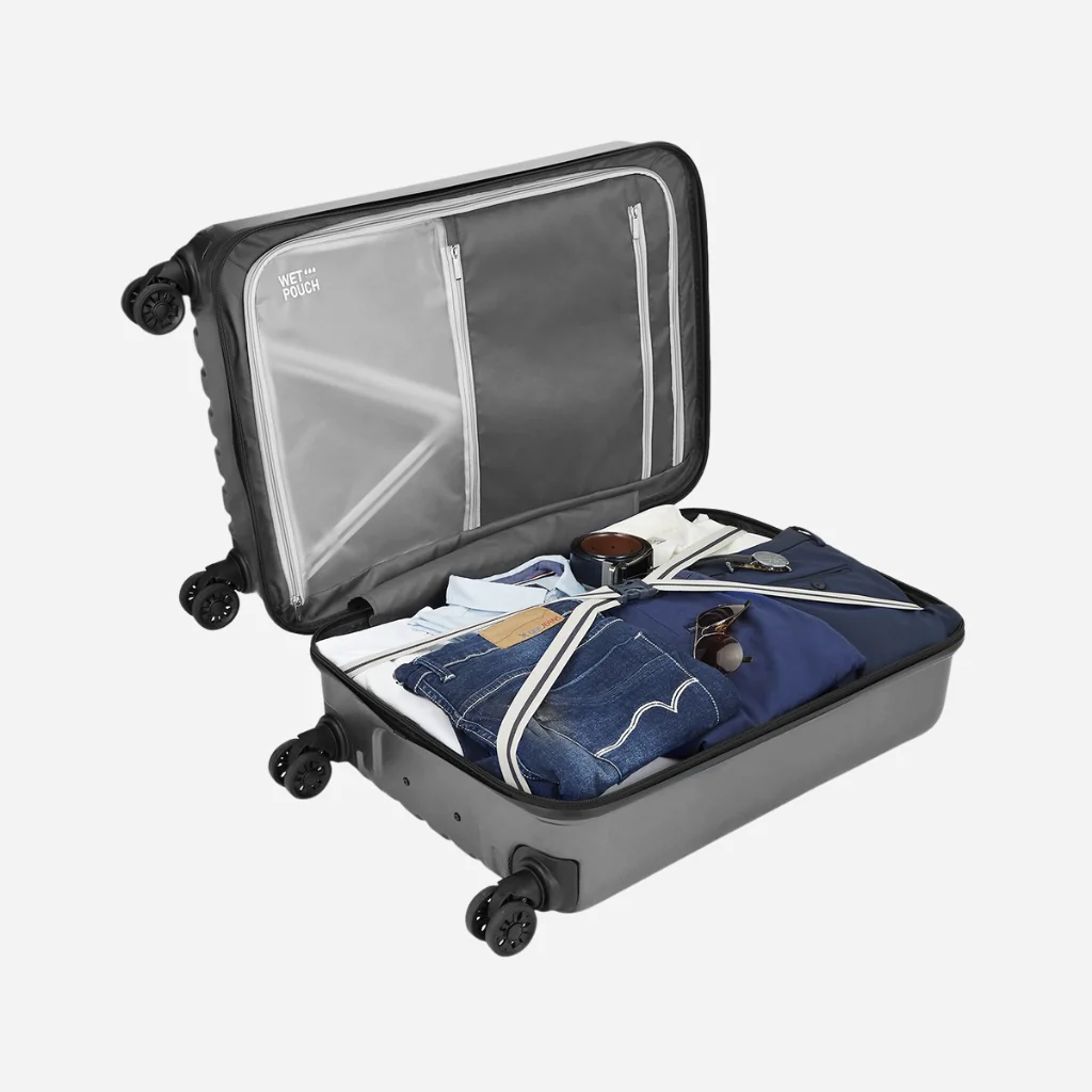 Safari Whirl 4W Midnight Blue Trolley Bag with Dual Wheels - Image 13
