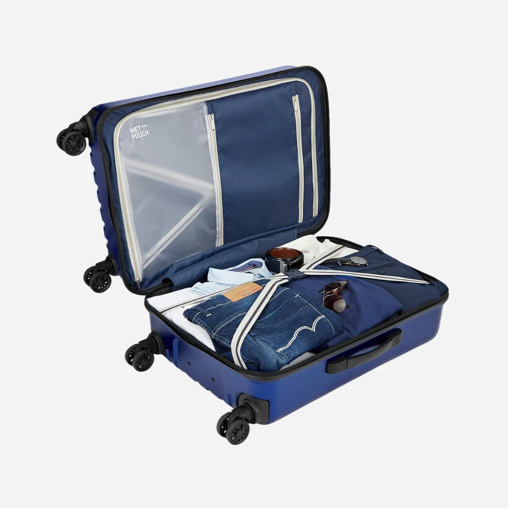 Safari Whirl 4W Midnight Blue Trolley Bag with Dual Wheels - Image 9