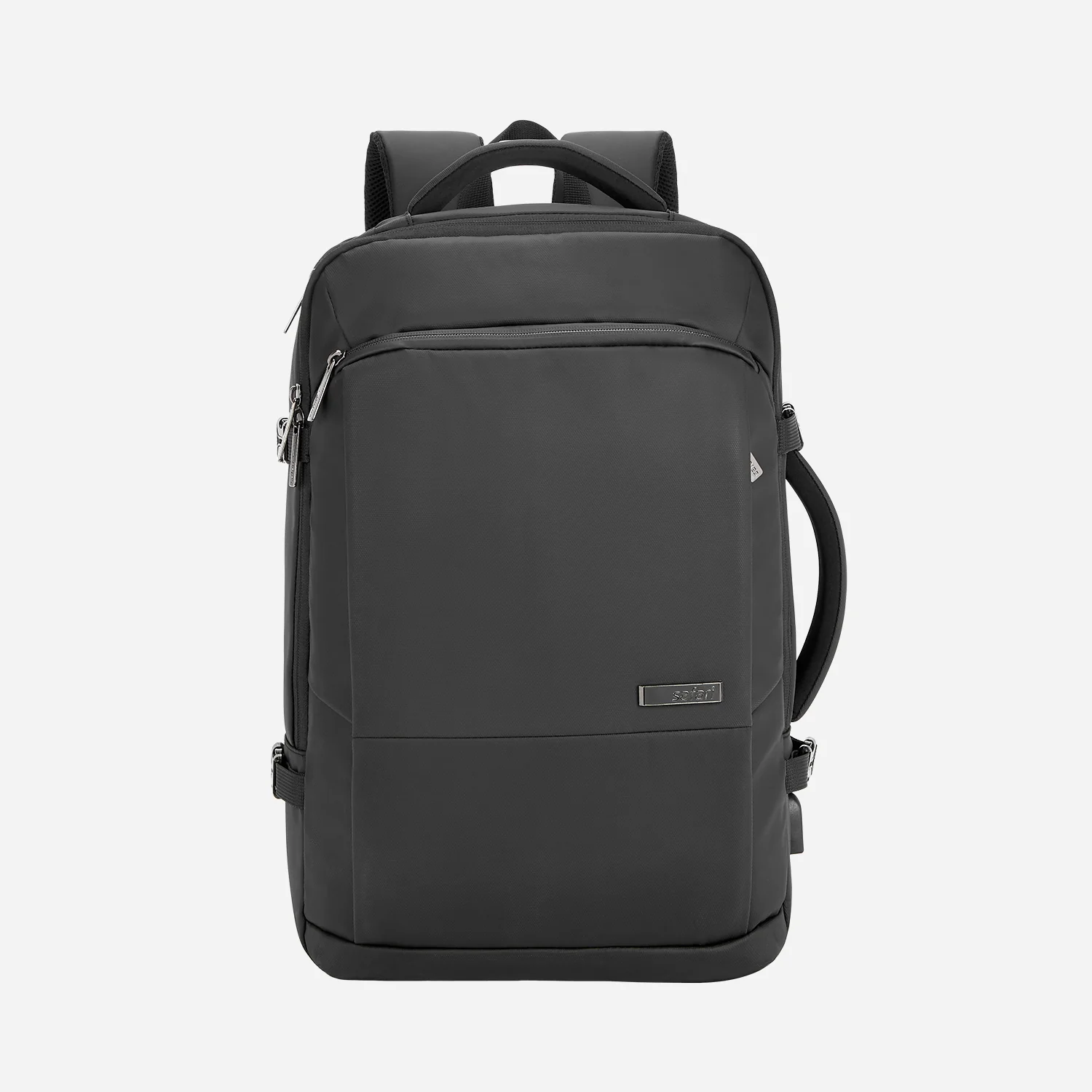 Safari Zeus 33L Black Formal Backpack Suitcase with Two Way Handle, Luggage Style Packing and Compression Straps - Image 4
