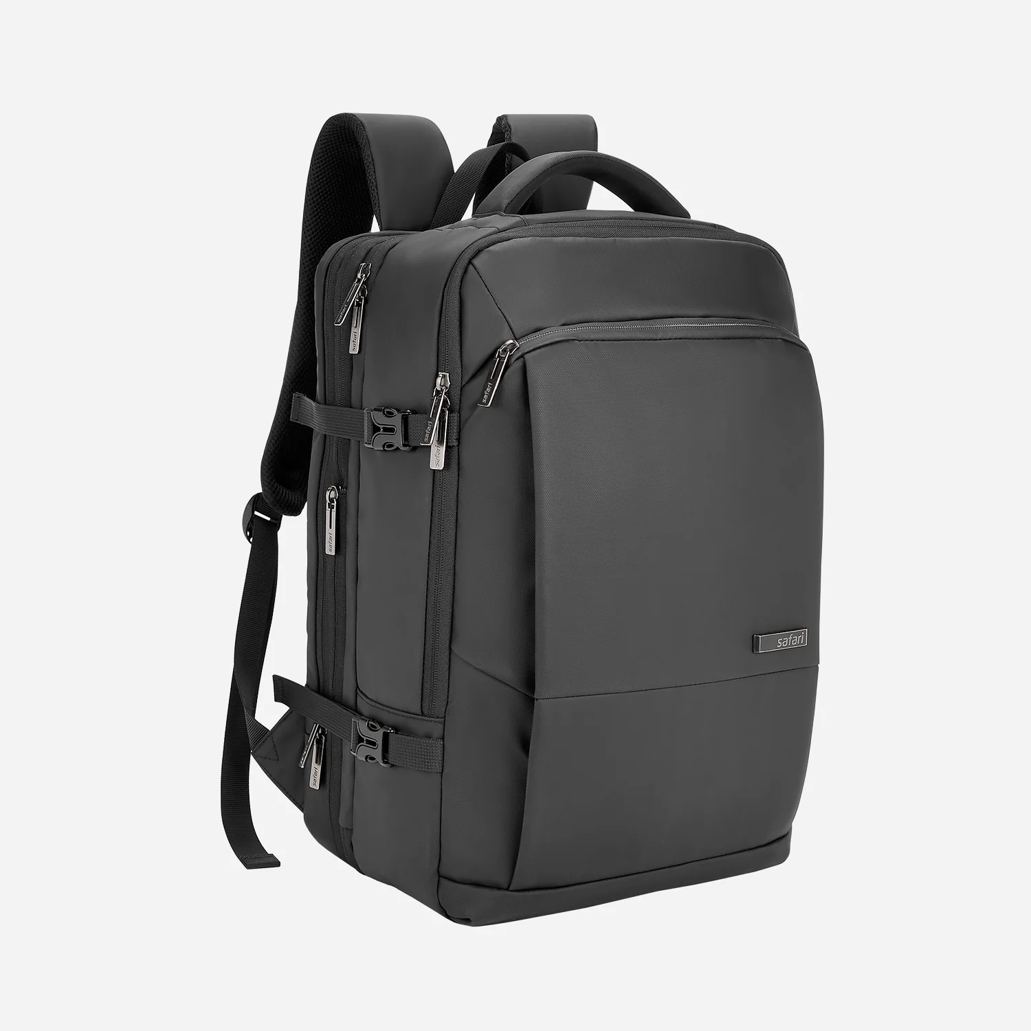 Safari Zeus 33L Black Formal Backpack Suitcase with Two Way Handle, Luggage Style Packing and Compression Straps - Image 5