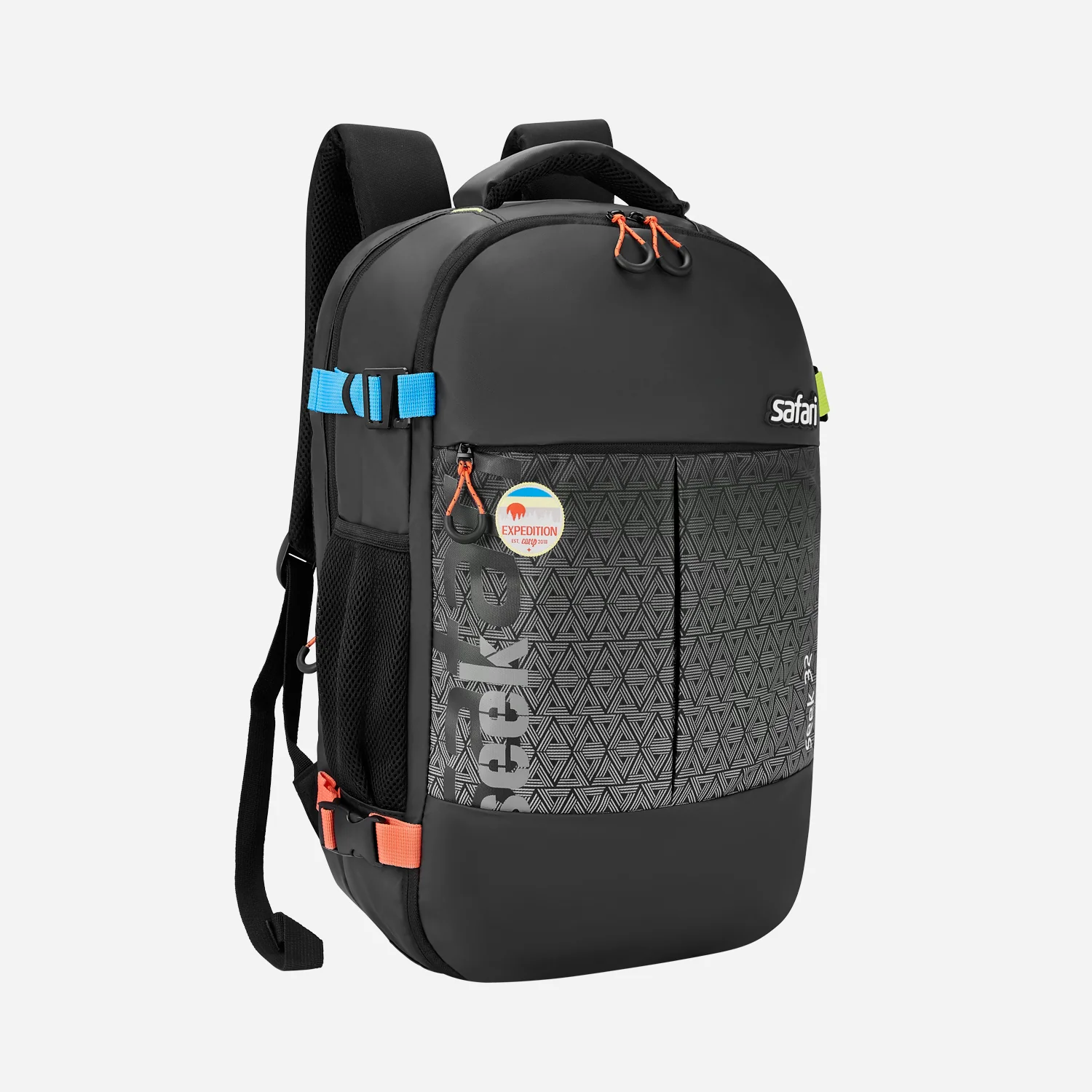Safari Seek 32L Black Backpack Suitcase with Two Way Handle, Luggage Style Packing and Compression Straps - Image 4