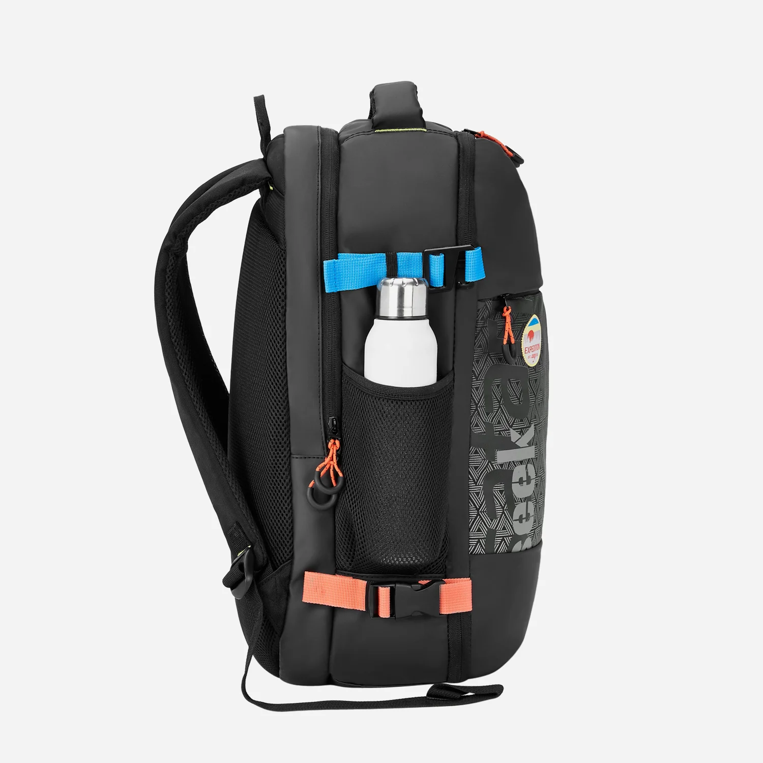 Safari Seek 32L Black Backpack Suitcase with Two Way Handle, Luggage Style Packing and Compression Straps - Image 8