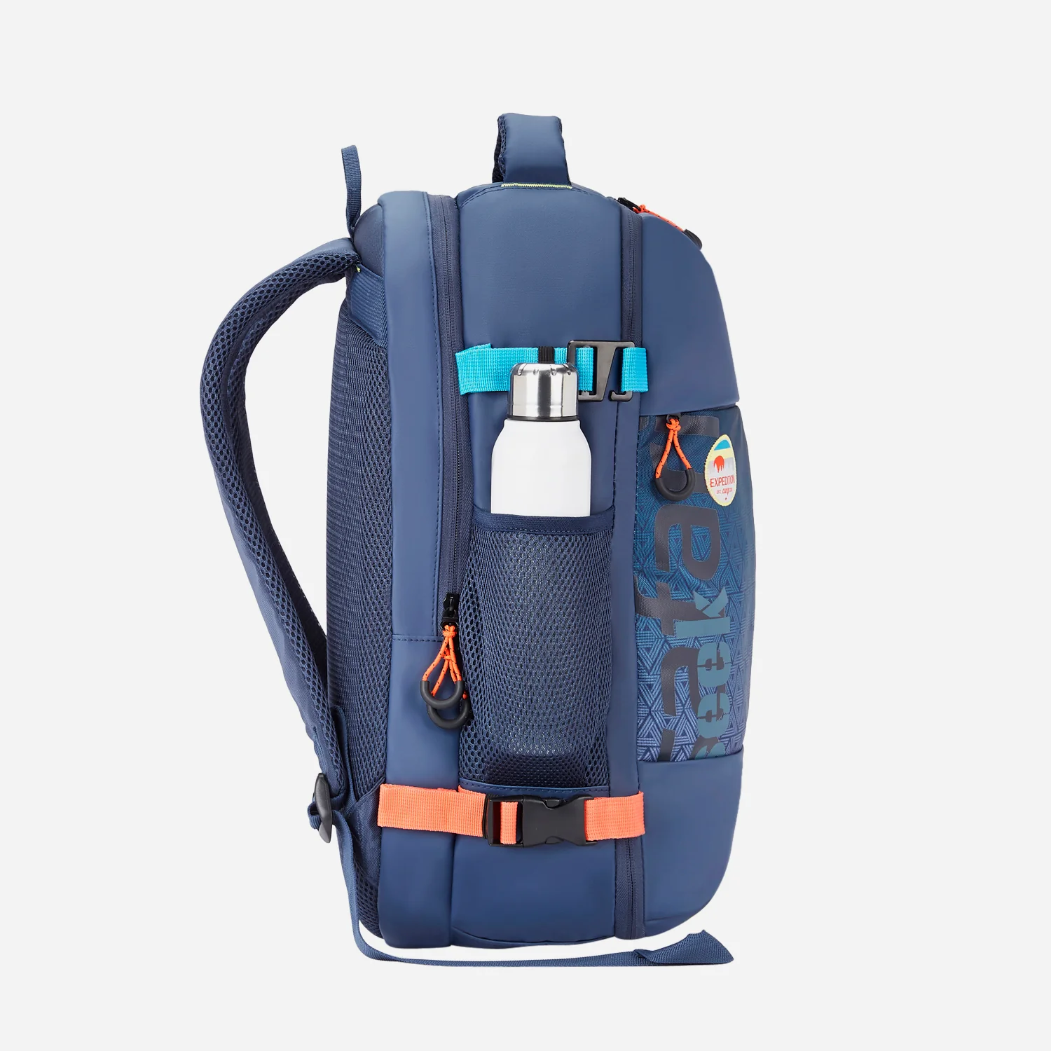 Safari Seek 32L Blue Backpack Suitcase Two Way Handle, Luggage Style Packing and Compression Straps - Image 6
