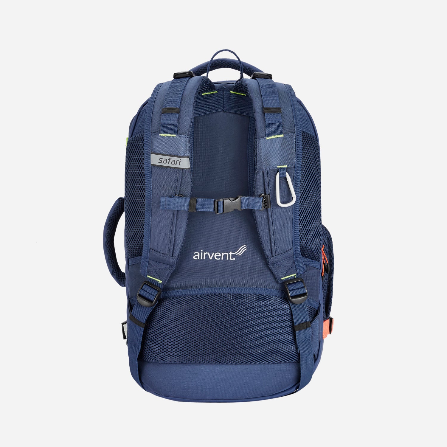 Safari Seek 45L Blue Backpack Suitcase with Two Way Handle, Chest Straps & Luggage Style Packing - Image 3