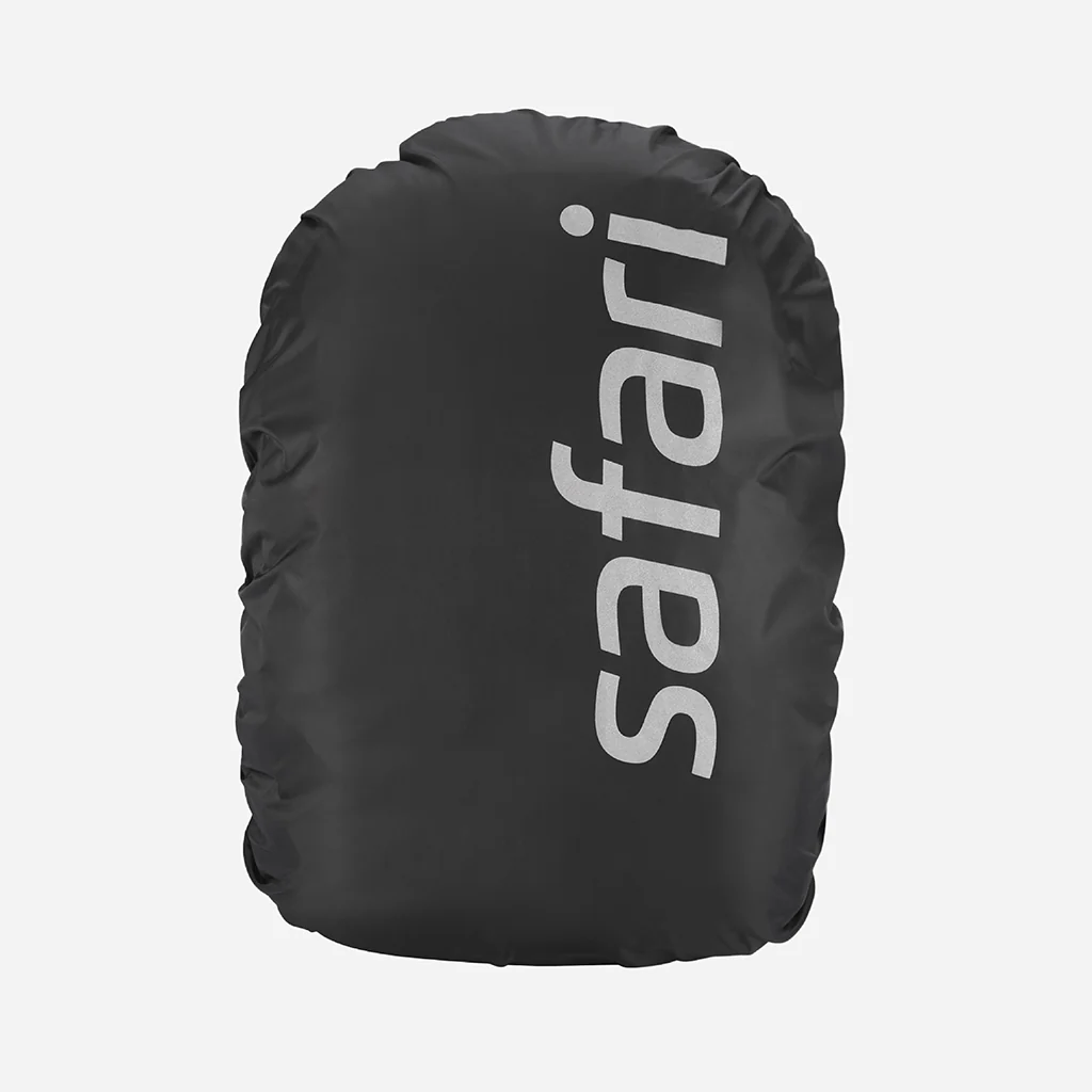 Safari Signature 30L Black Laptop Backpack with Raincover, Compression Straps, Carabiner and Detailed Interior - Image 6