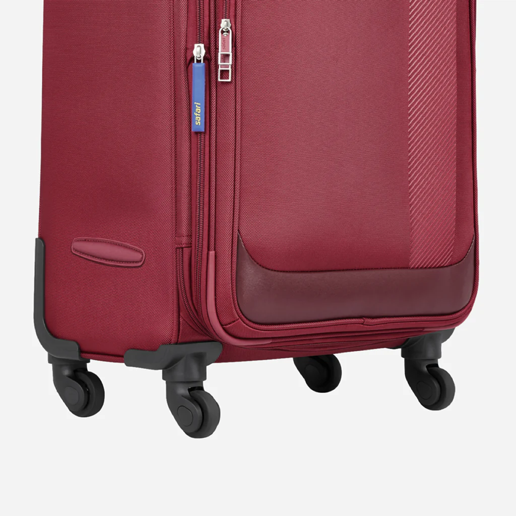 Safari Slant Red Trolley Bag with TSA Lock & Organized Interior - Image 24
