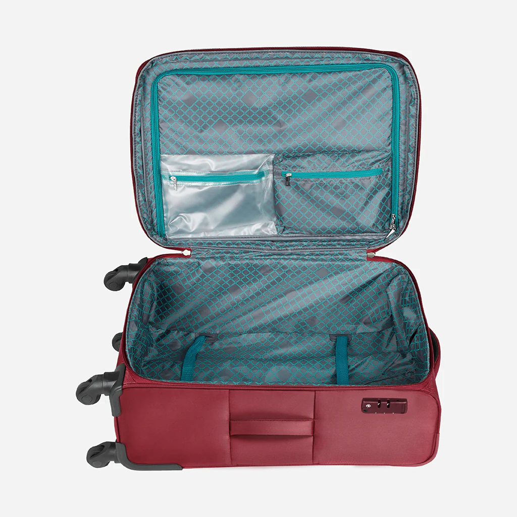 Safari Slant Red Trolley Bag with TSA Lock & Organized Interior - Image 25