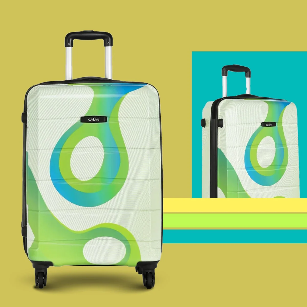 Safari Tiffany Set of 2 Printed Trolley Bags with 360° Wheels - Image 3