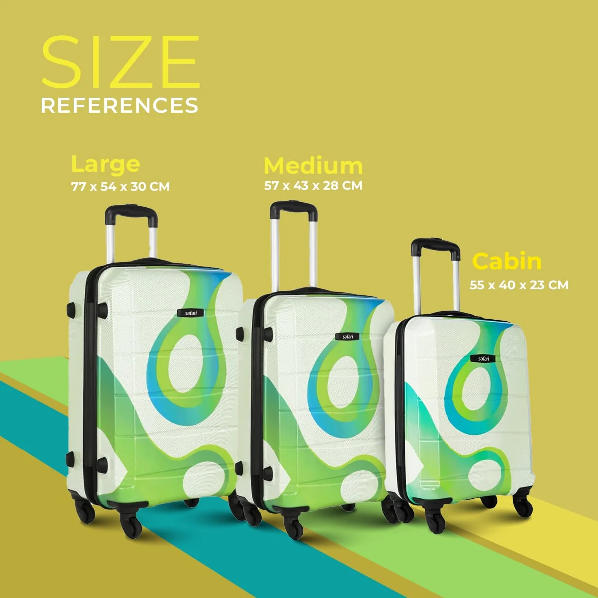 Safari Tiffany Set of 2 Printed Trolley Bags with 360° Wheels - Image 8