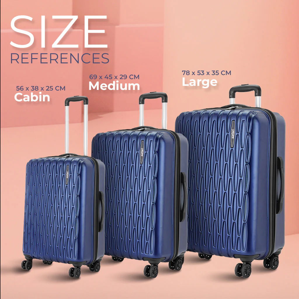 Safari Twister Set of 2 Midnight Blue Trolley Bags with Dual Wheels & Anti Theft Zipper - Image 5