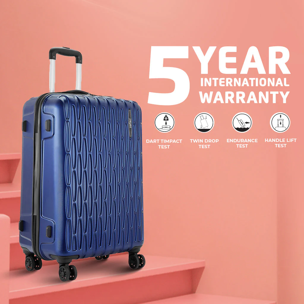 Safari Twister Set of 3 Midnight Blue Trolley Bags with Dual Wheels & Anti Theft Zipper - Image 6