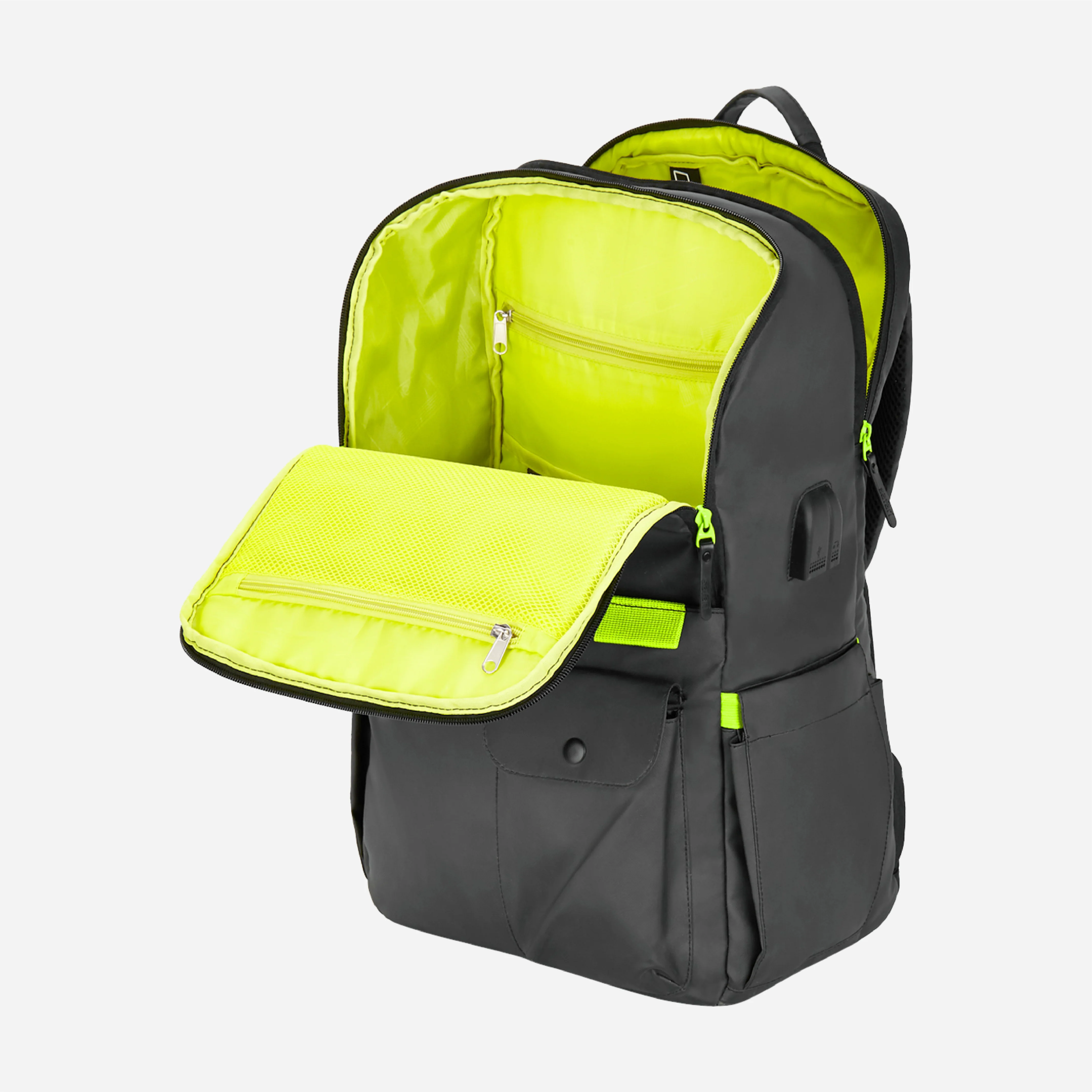 Safari Ultimo 23L Black Laptop Backpack with USB Port and Dust Resistant Fabric - Image 5