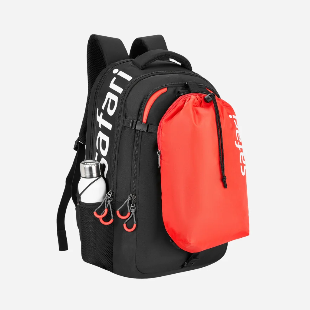 Safari Unite 45L Black Overnighter Travel Backpack with Shoe Compartment, Organized Interiors and Raincover - Image 3