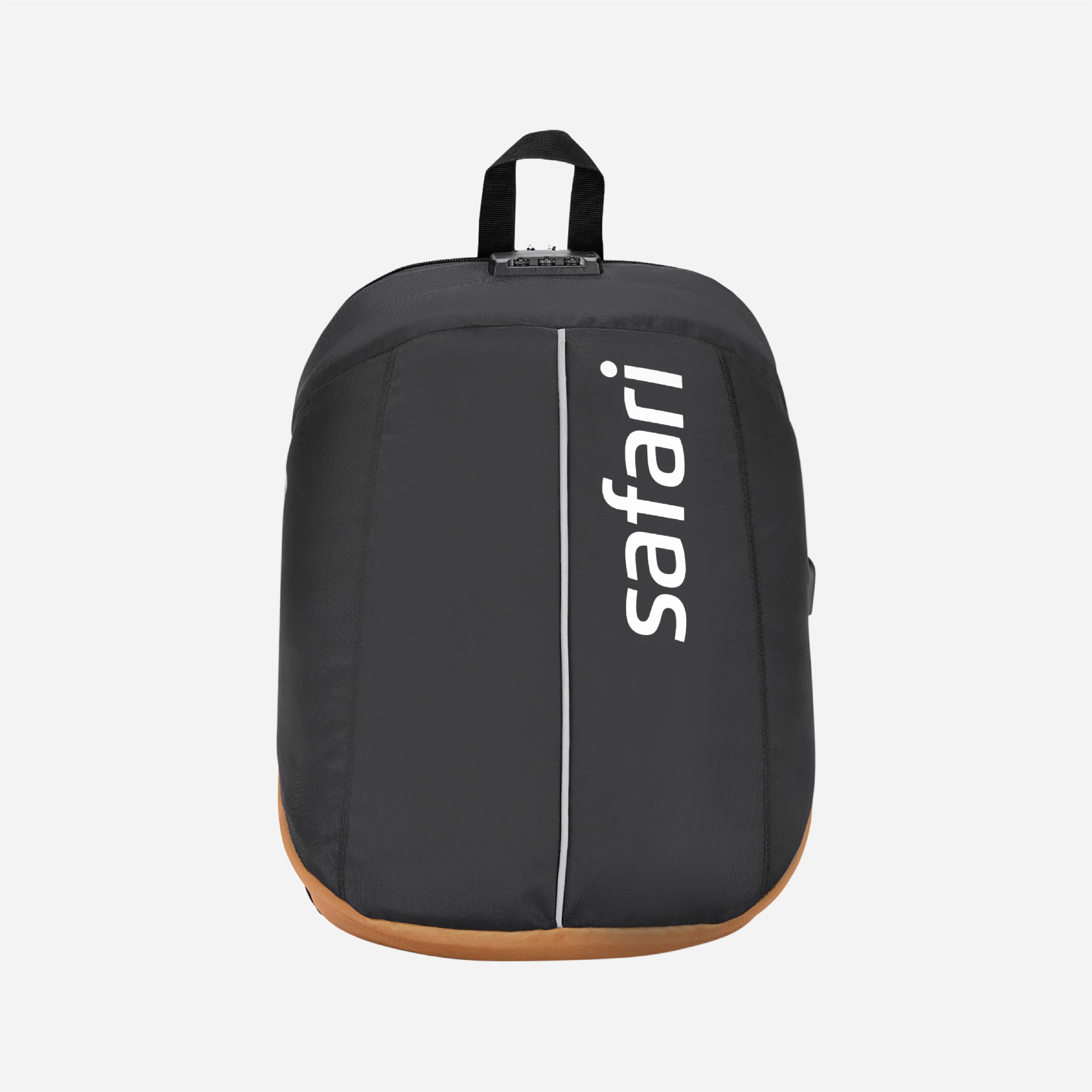 Safari Vault 27L Black Antitheft Laptop Backpack with Combination Lock, USB Port and RFID Pocket - Image 3