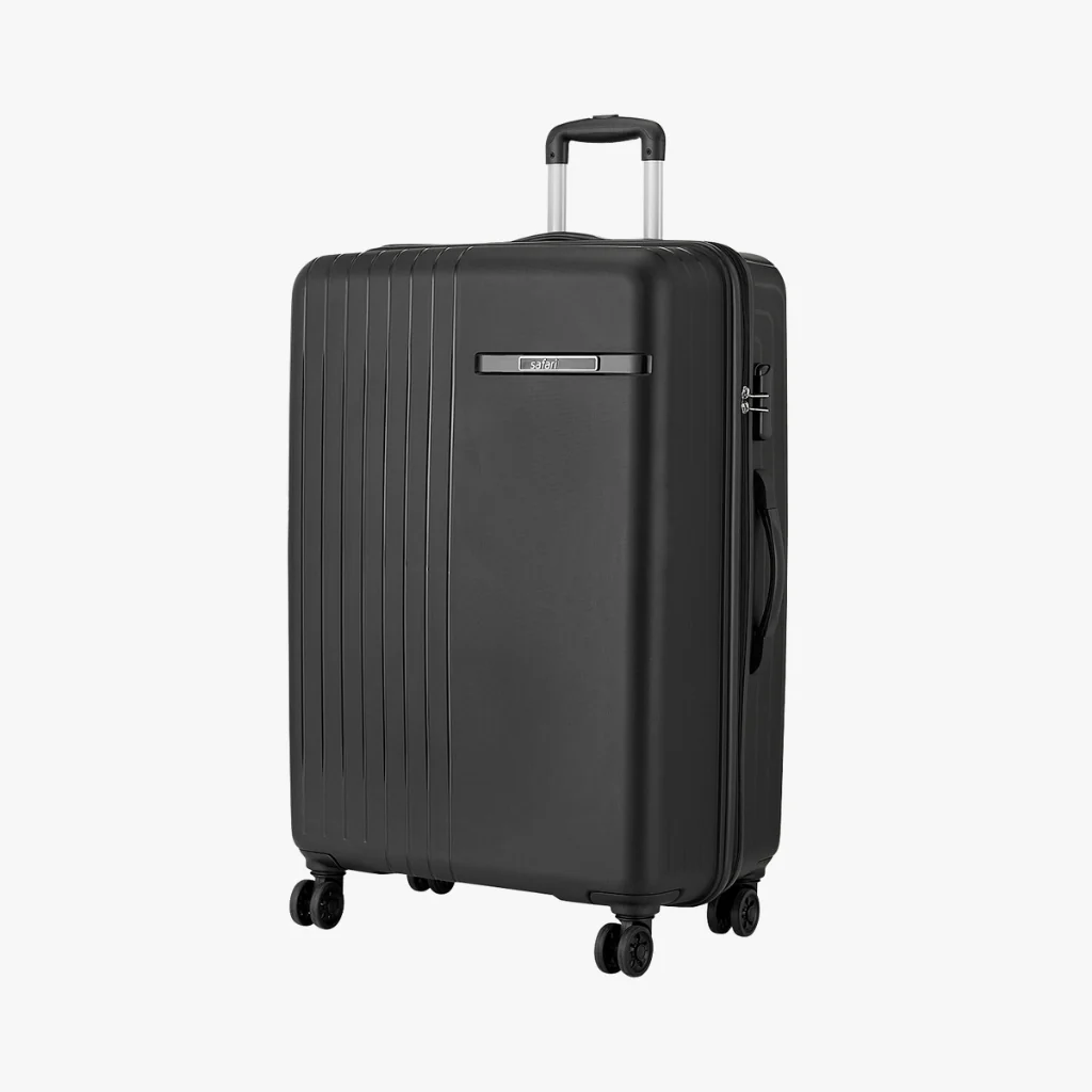 Safari Weave XL 126L Black Trolley Bag with Dual Wheels