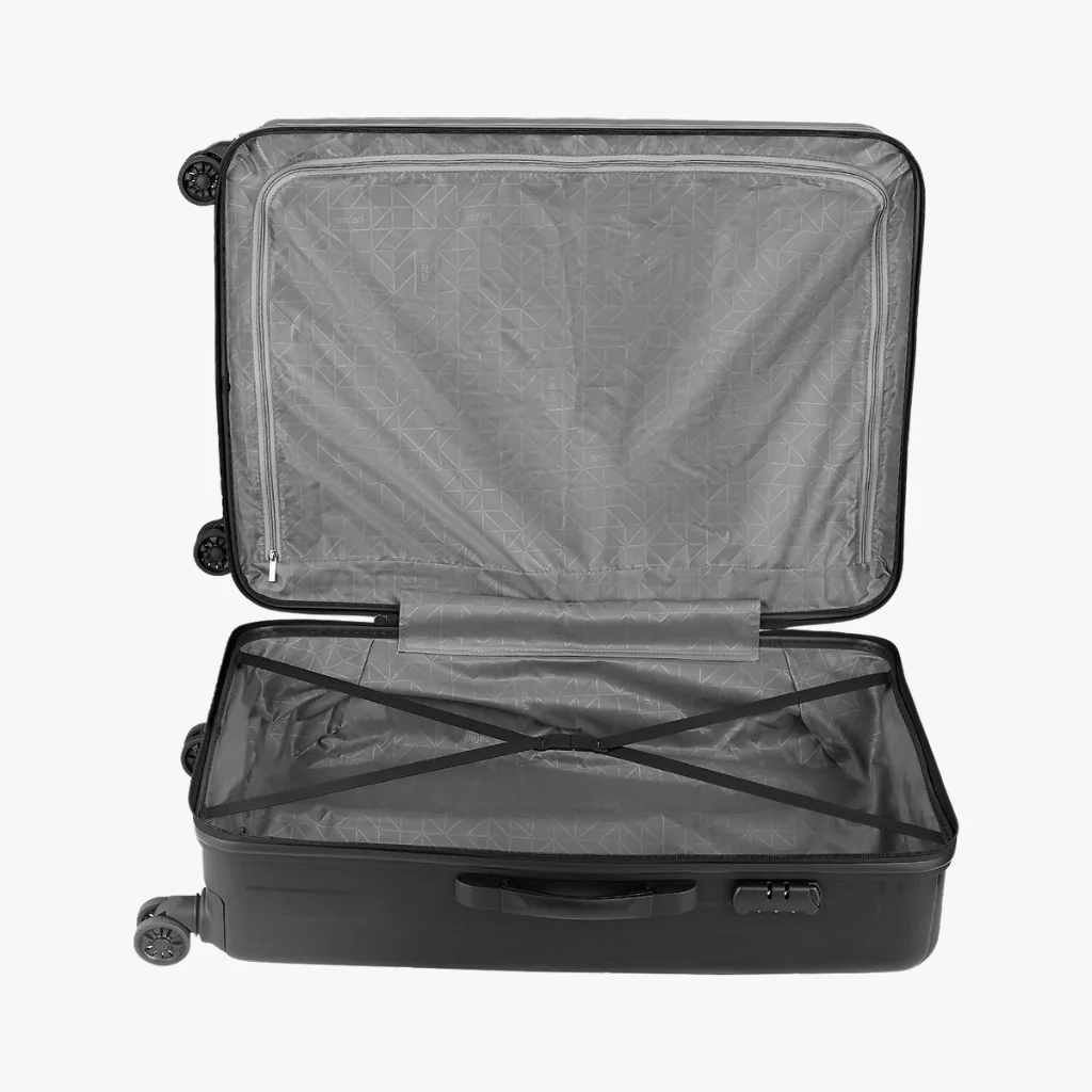 Safari Weave XL 126L Black Trolley Bag with Dual Wheels - Image 7