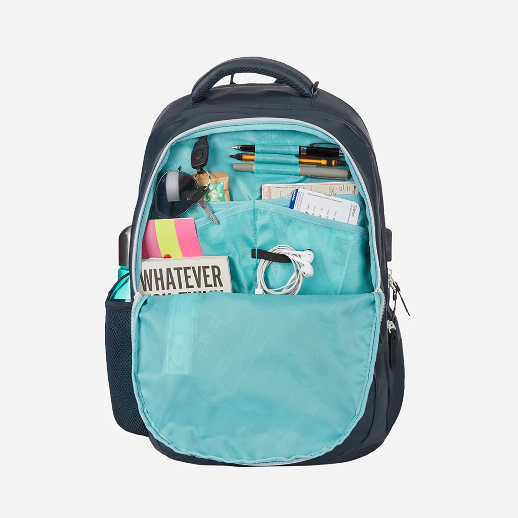 Safari Whiz 30L Blue Laptop Backpack with USB Port, Dust Resistant Fabric and Organized Interiors - Image 5