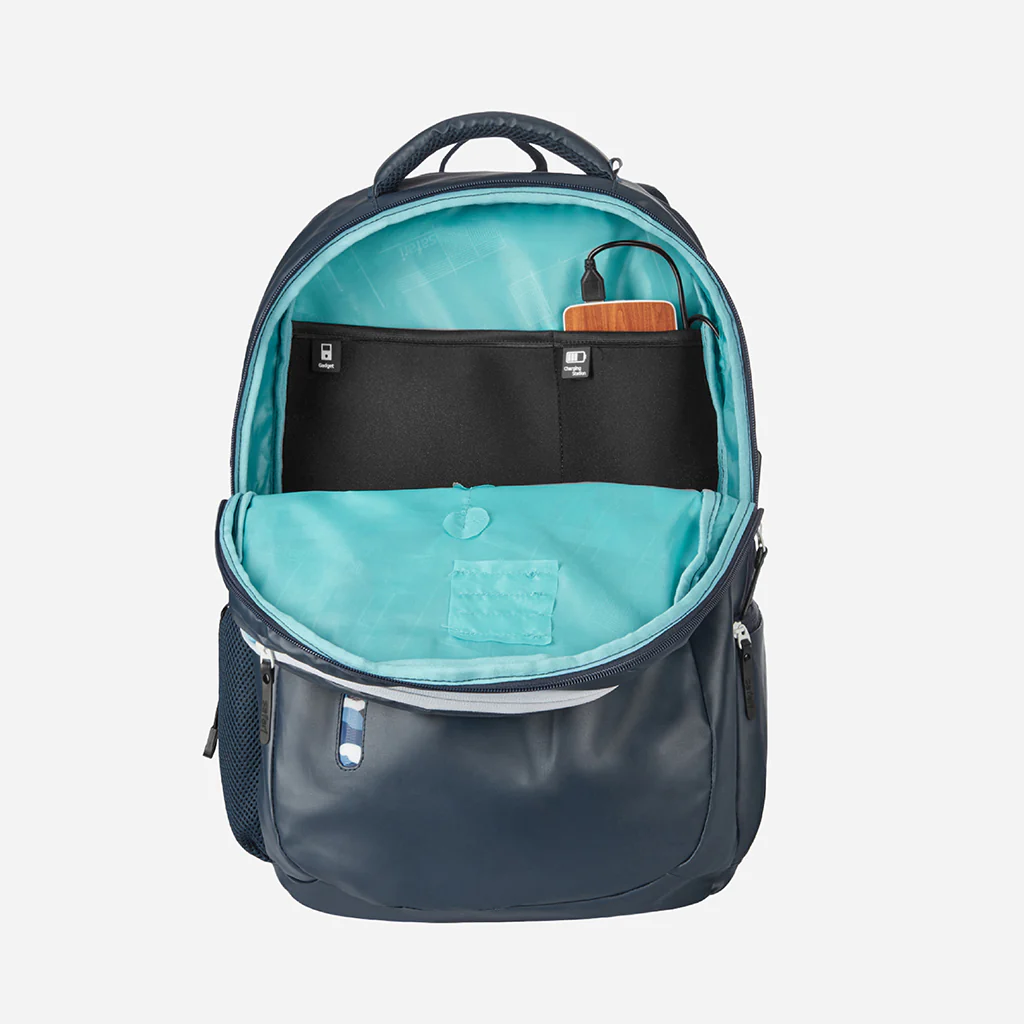 Safari Whiz 30L Blue Laptop Backpack with USB Port, Dust Resistant Fabric and Organized Interiors - Image 7
