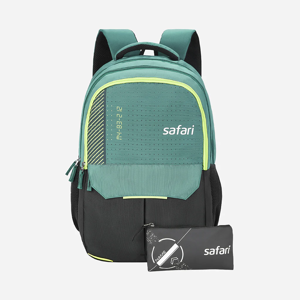 Safari Wing 11 37L Teal School Backpack with Pencil Pouch - Image 2
