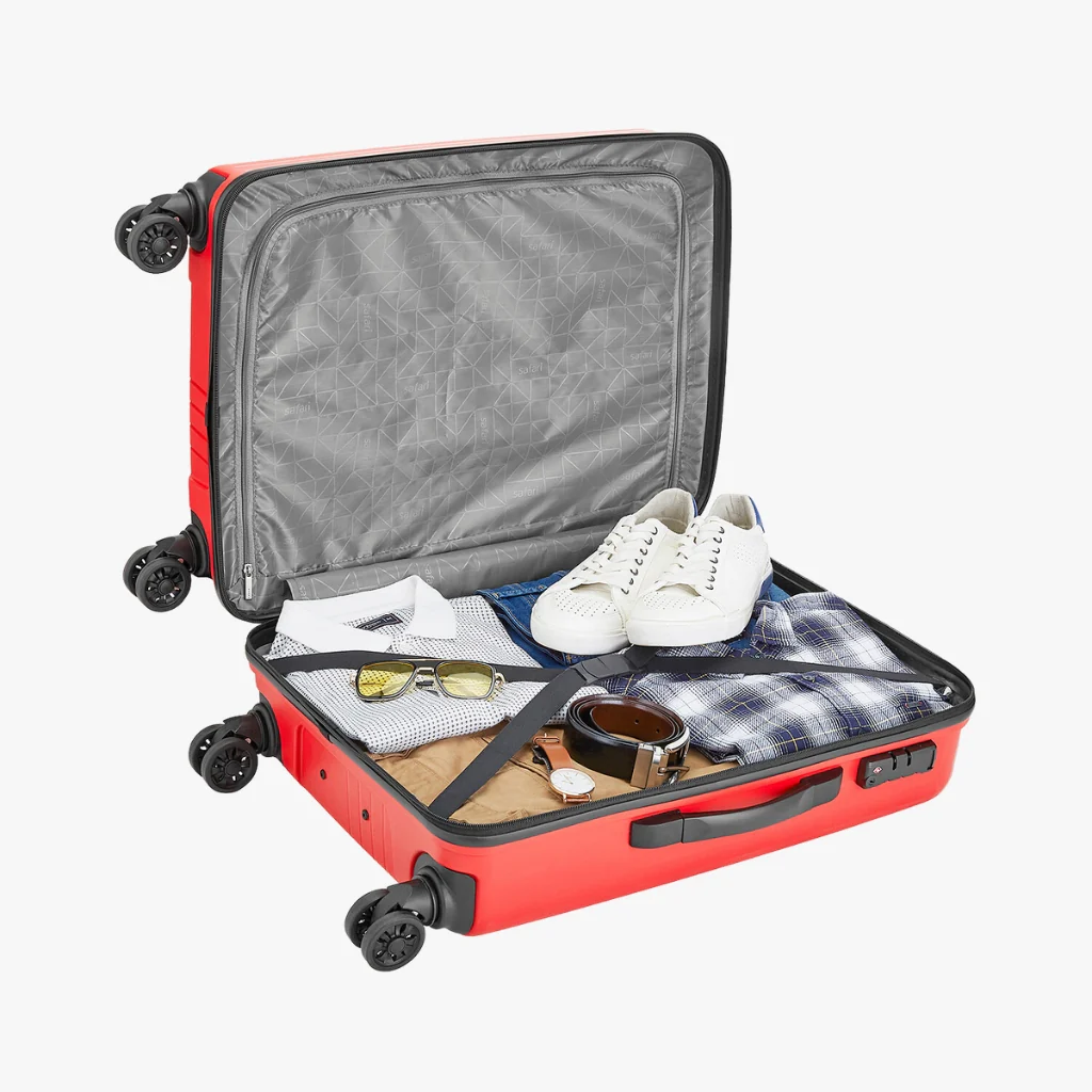 Safari Xylo Red Trolley Bag with Dual Wheels - Image 7